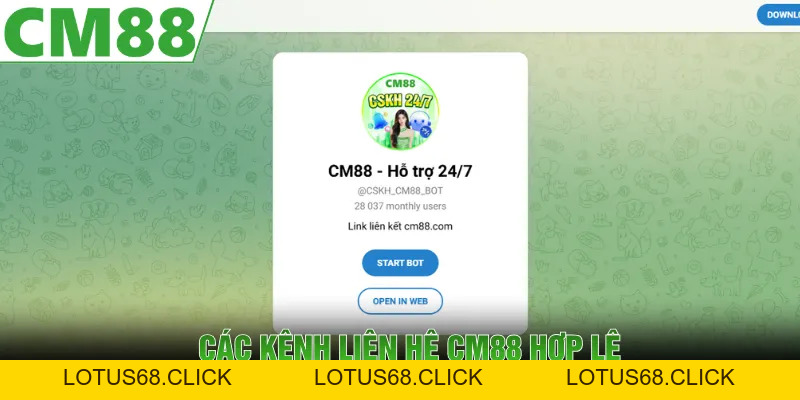 Liên Hệ CM88 | Hỗ Trợ Tức Thì, Giải Đáp Mọi Thắc Mắc - Lotus68